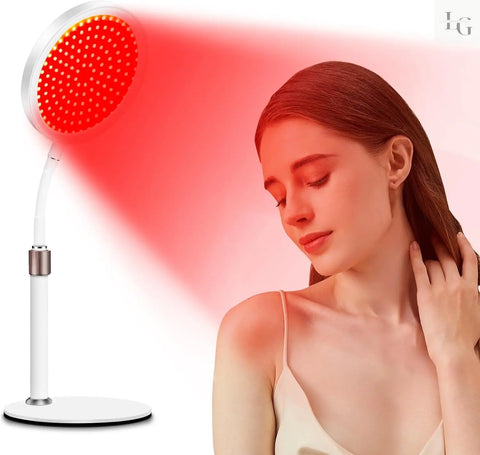 Red Light Therapy Device with Base, 660Nm Red Light & 850Nm &940Nm near Infrared Light Therapy Lamp with Timer, Red Light Lamp for Body at Home Lustre & Grace Boutique
