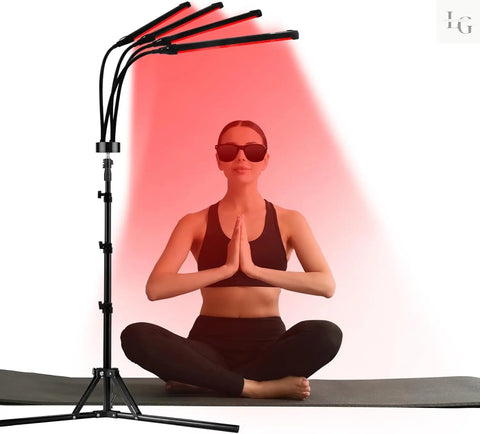 Red Light Therapy for Body, 180 Leds Red and Blue Light Therapy Lamp with Tripod, 3-In-1 Chip Designed 415Nm＆660Nm＆850Nm Infrared Light Therapy for Face Lustre & Grace Boutique